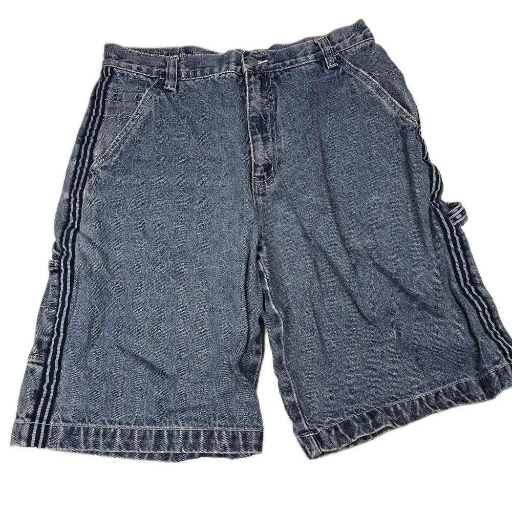 OTB Shorts Jeanswear Vintage 90s Y2K Boys Size 18H Blue Cargo One Tough Brand
